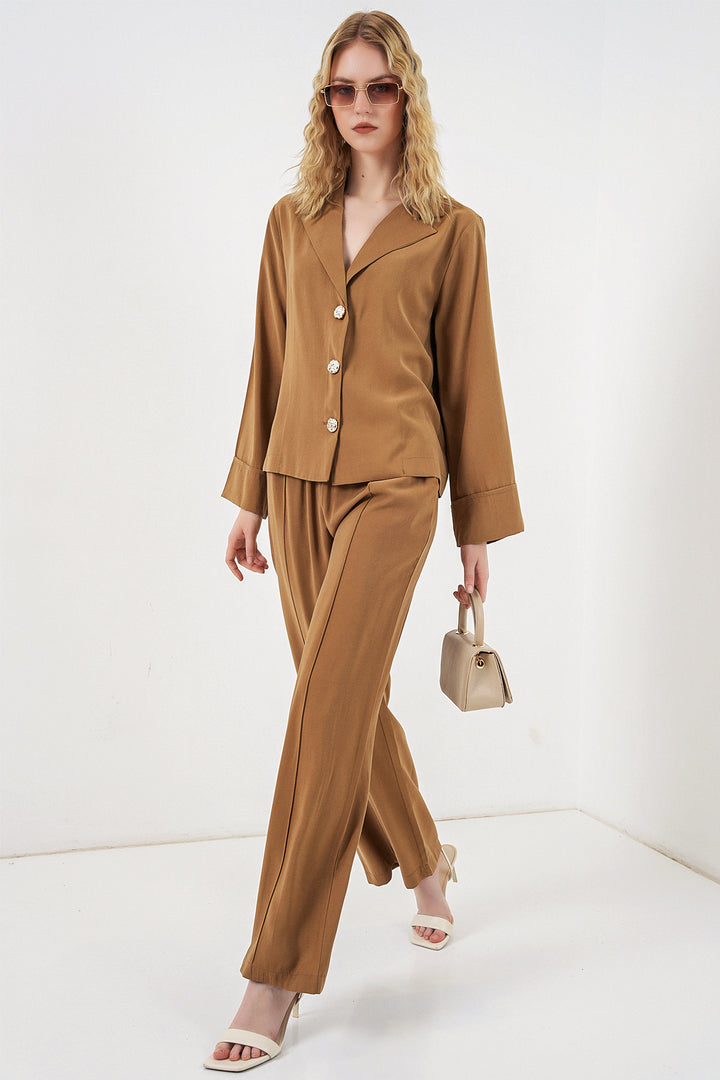 Bigdart Ensemble de Veste et Pantalon Femme 30065 - Tabac