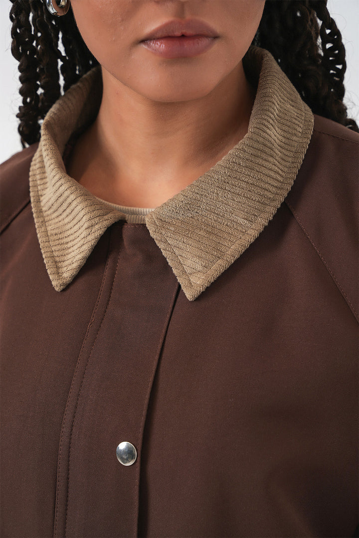 Bigdart Veste Oversize à Poches Femme 5973 - Marron