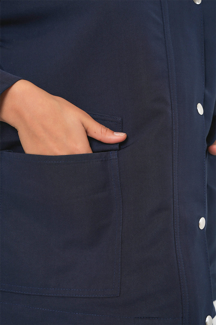 Bigdart Veste oversize à poches pour femmes 5973 - Bleu marine