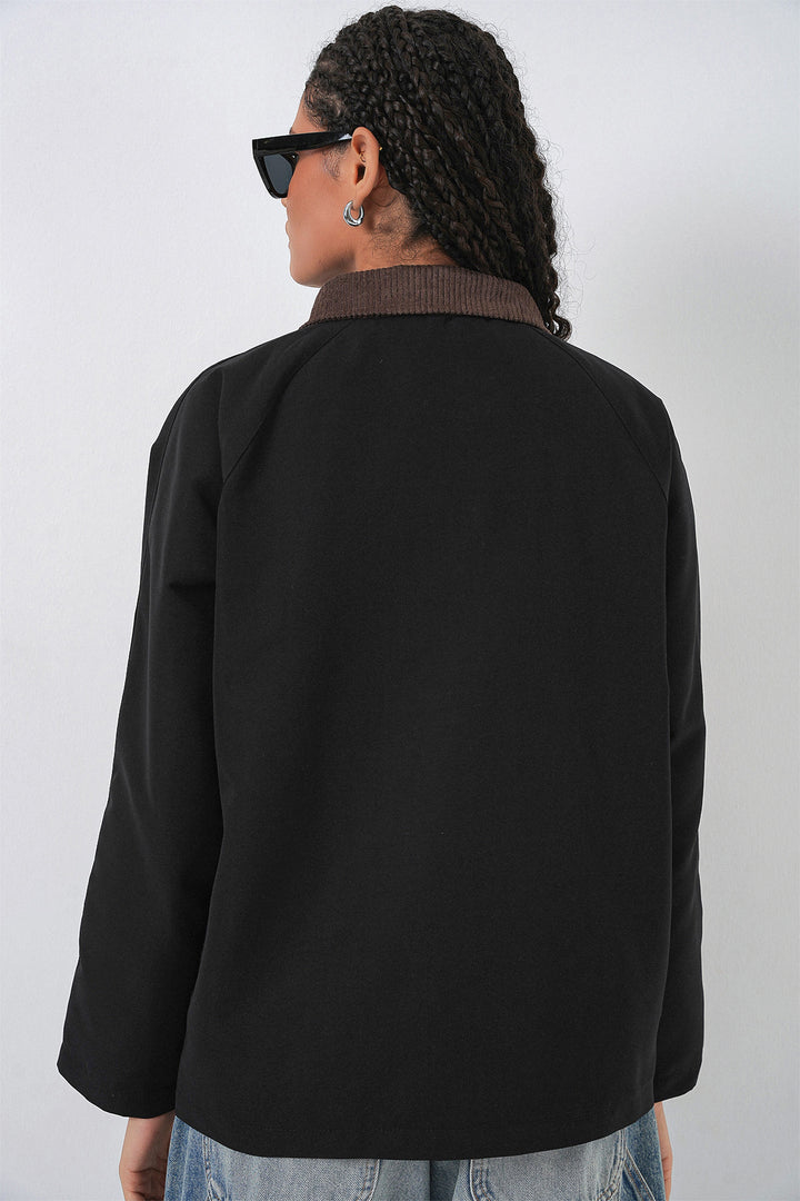 Bigdart Veste Oversize à Poches Femme 5973 - Noir