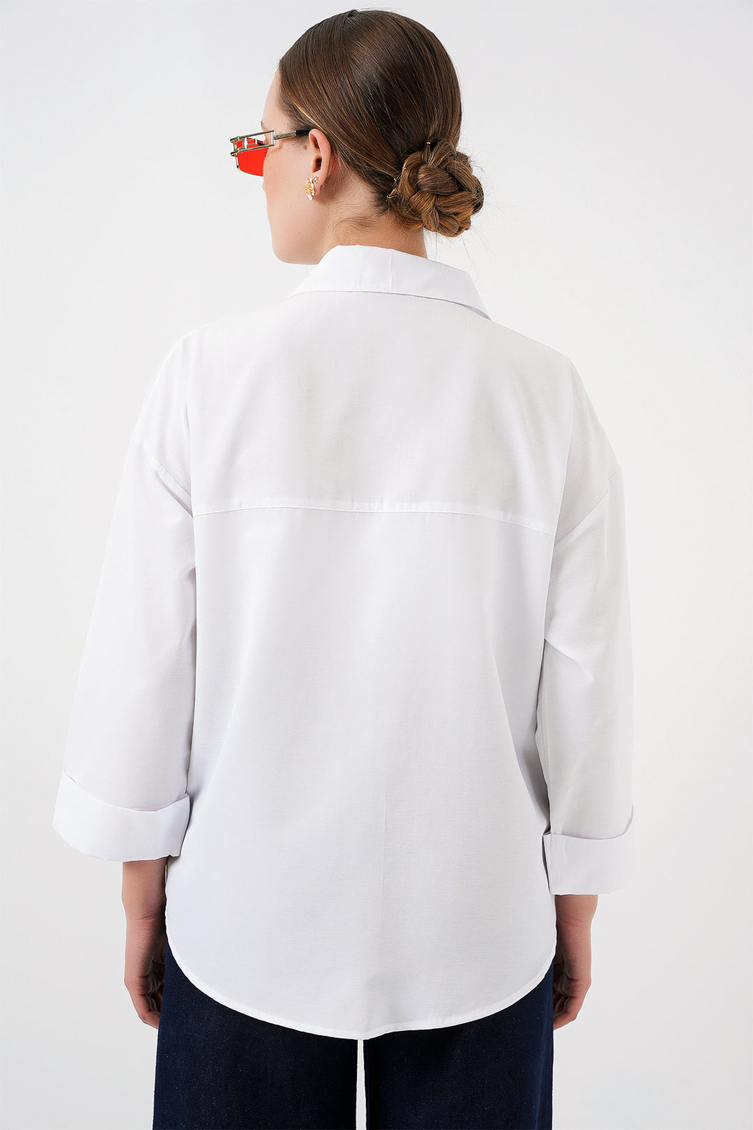 Bigdart Chemise oversize à poches pour femmes 20313 - Blanc