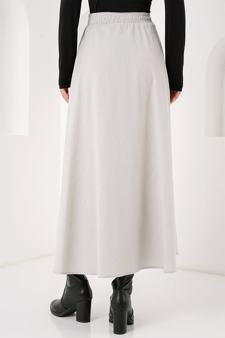 Bigdart Jupe longue avec poches pour femmes 8024 - Gris