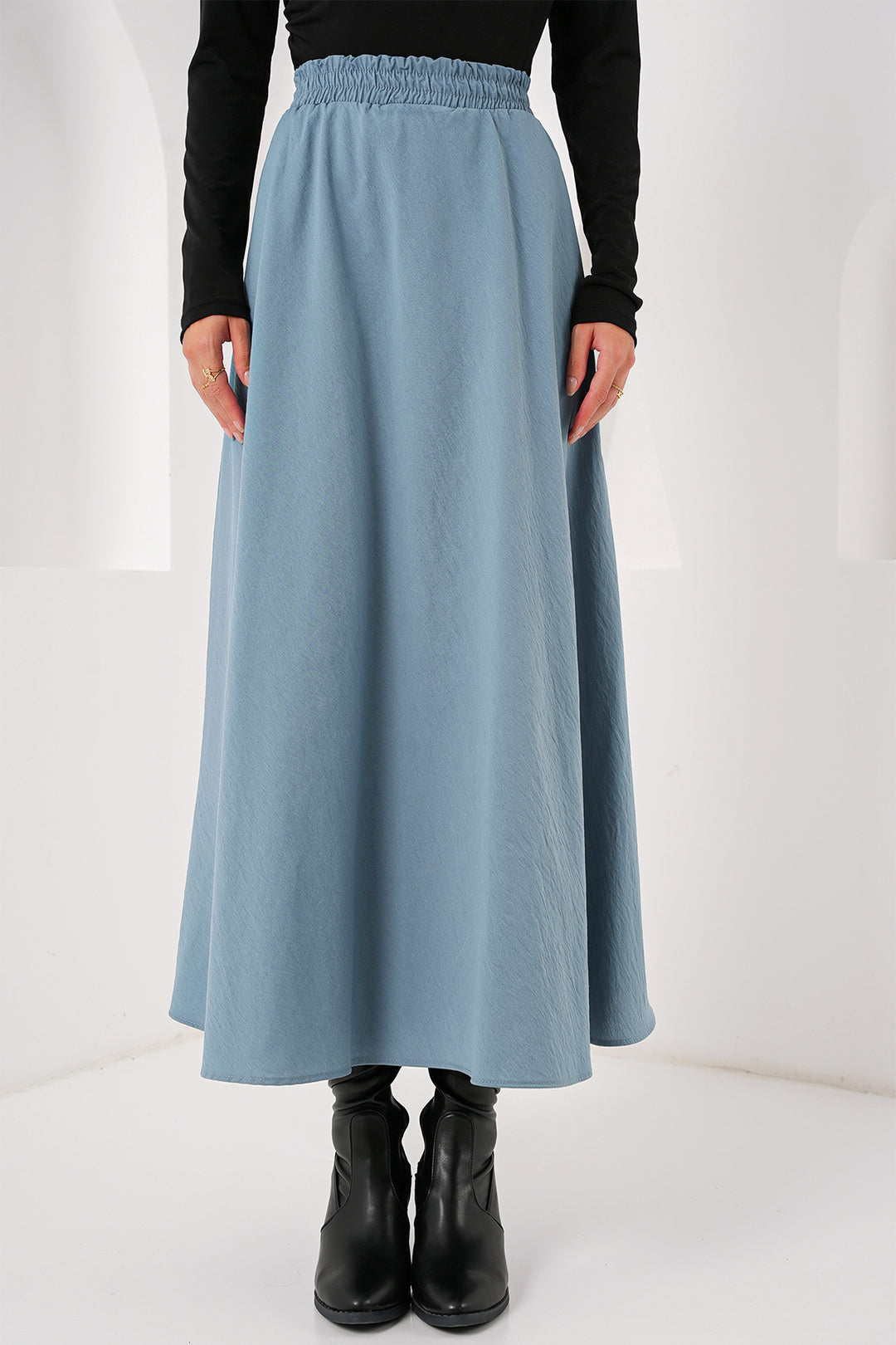 Bigdart Jupe longue à poches pour femme 8024 - Indigo