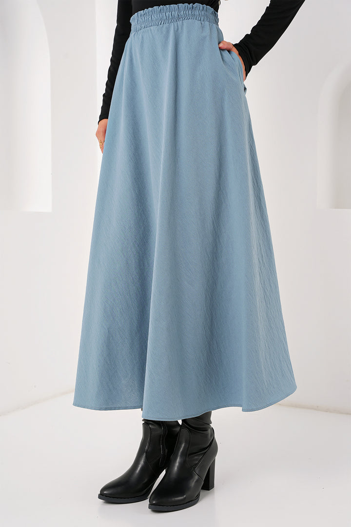 Bigdart Jupe longue à poches pour femme 8024 - Indigo
