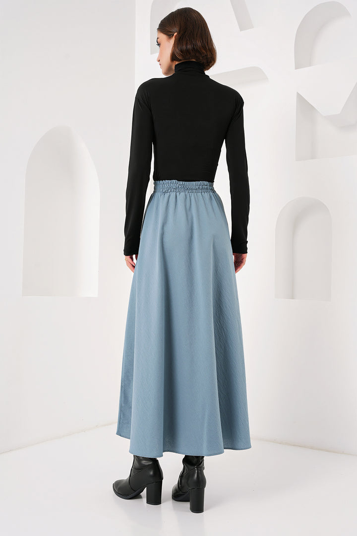 Bigdart Jupe longue à poches pour femme 8024 - Indigo