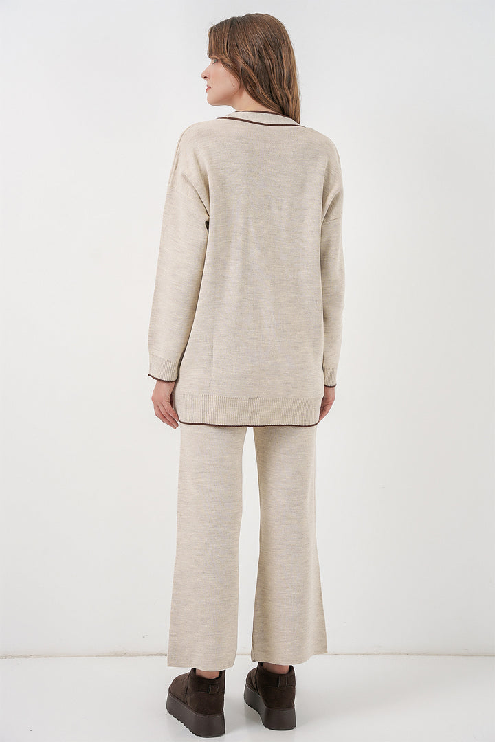 Bigdart Ensemble Tricot à Poches pour Femmes 15964 - Écru