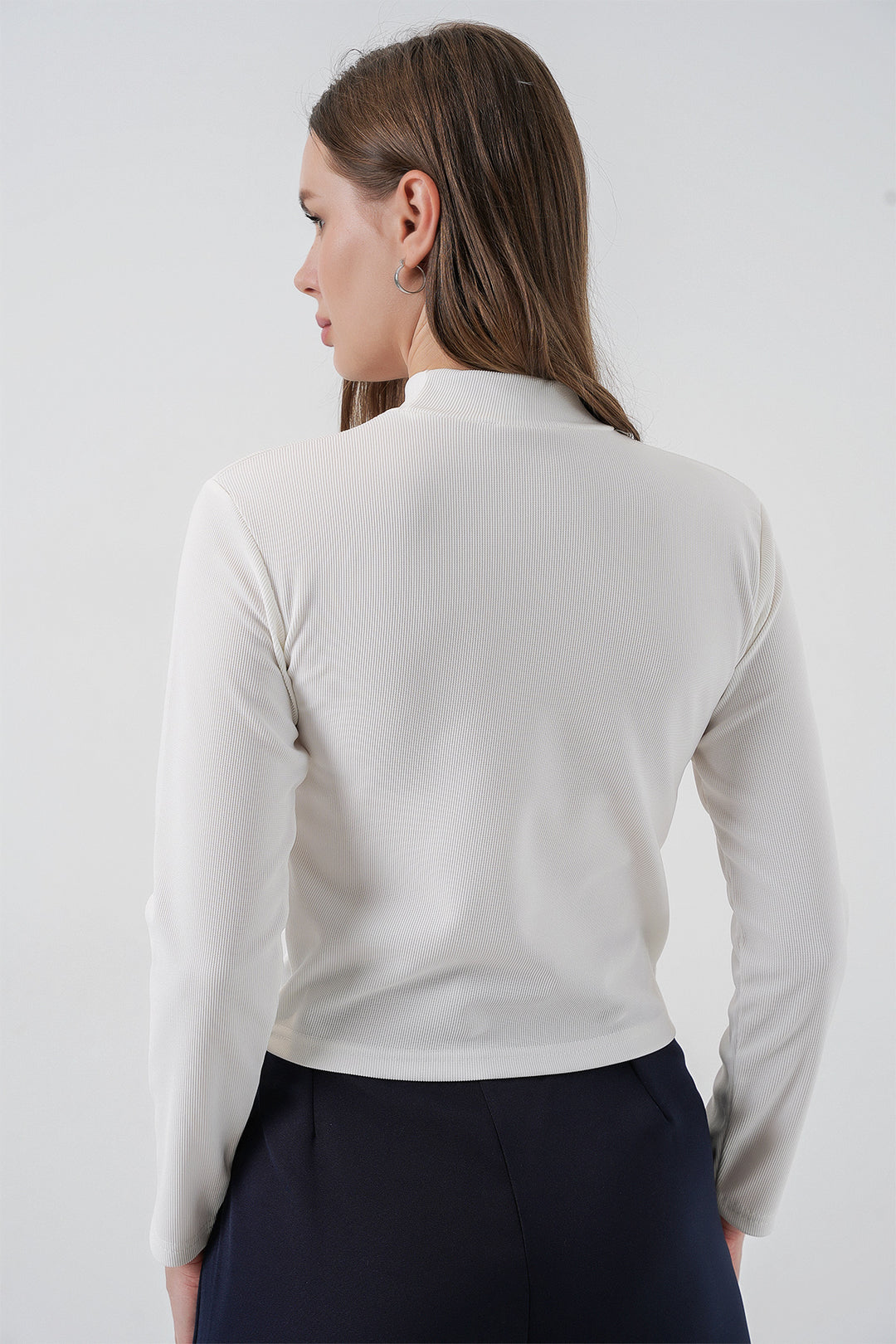 Bigdart Blouse en tricot à fleurs pour femme 978 - Blanc