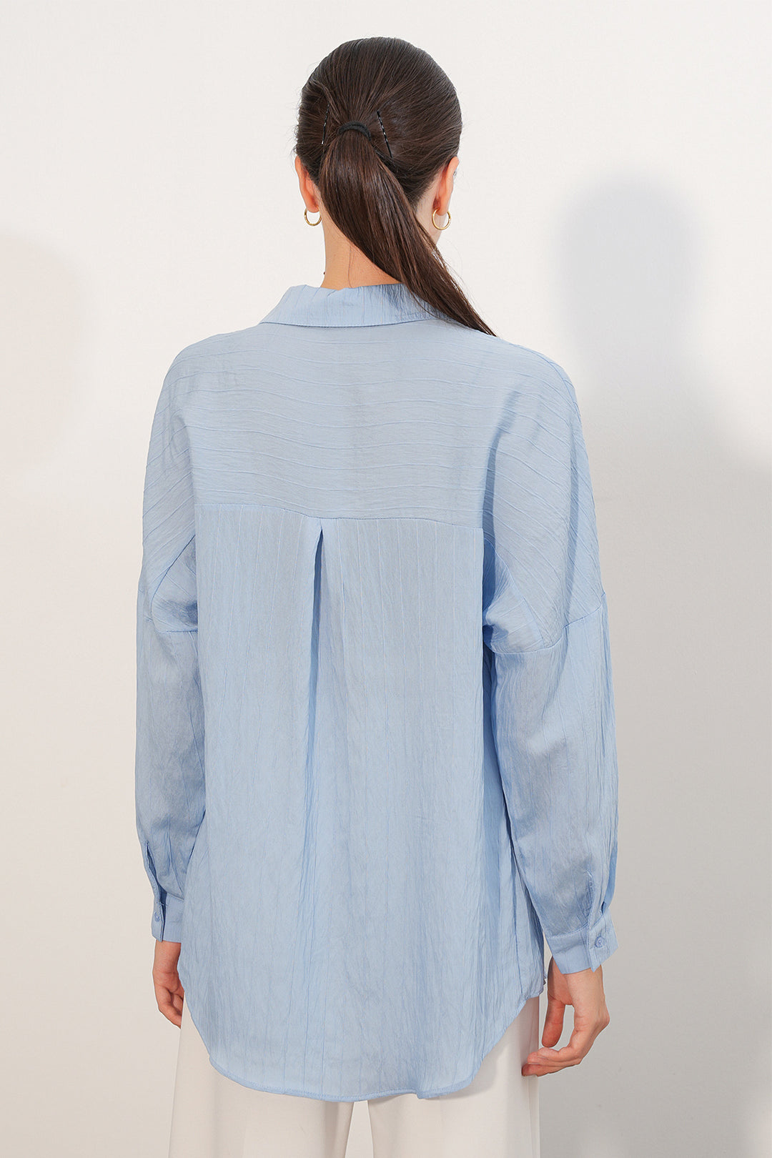 Bigdart Chemise oversize à rayures pour femme 20407 - Bleu