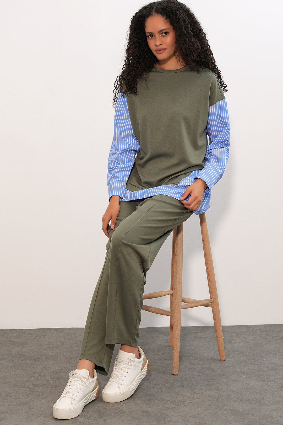 Bigdart Ensemble Femme à Rayures 6750 - Vert d'eau