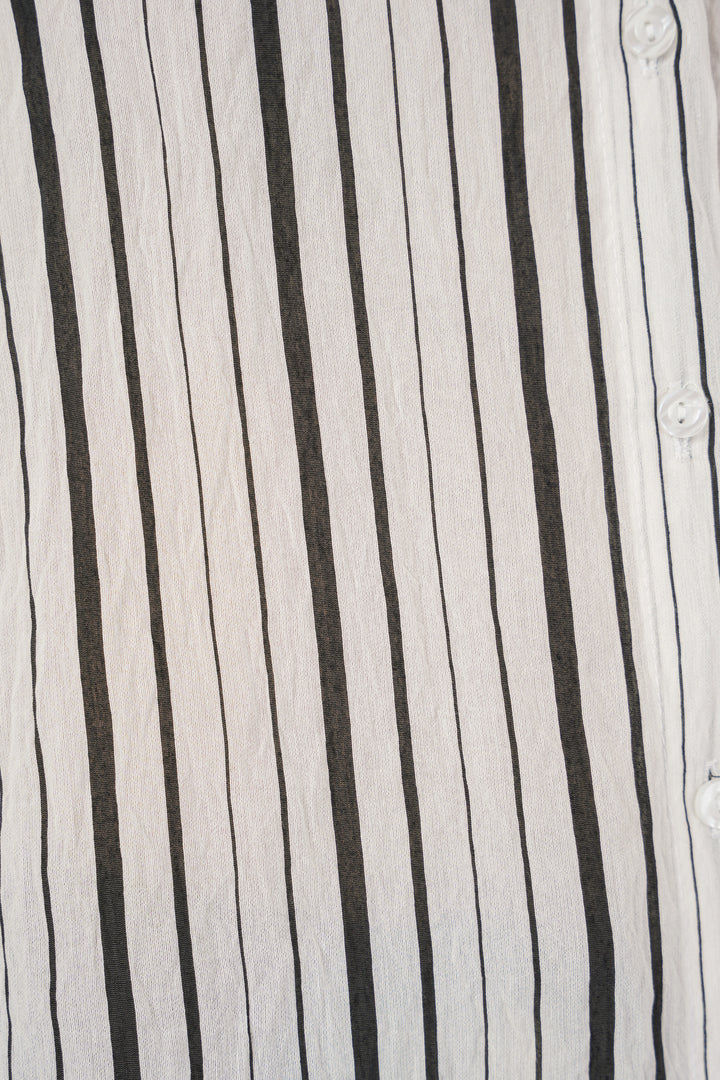Bigdart Chemise à manches courtes rayée femme 20345 - Noir