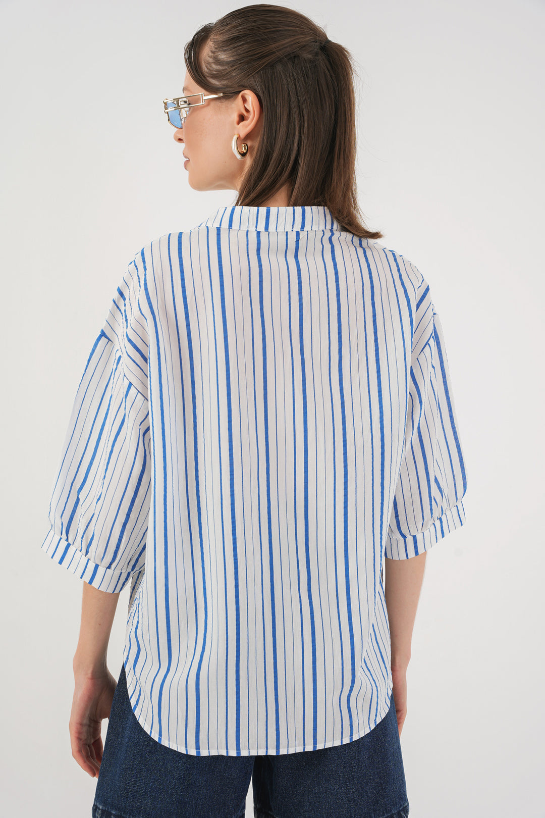 Bigdart Blouse Oversize Rayée Femme 967 - Bleu