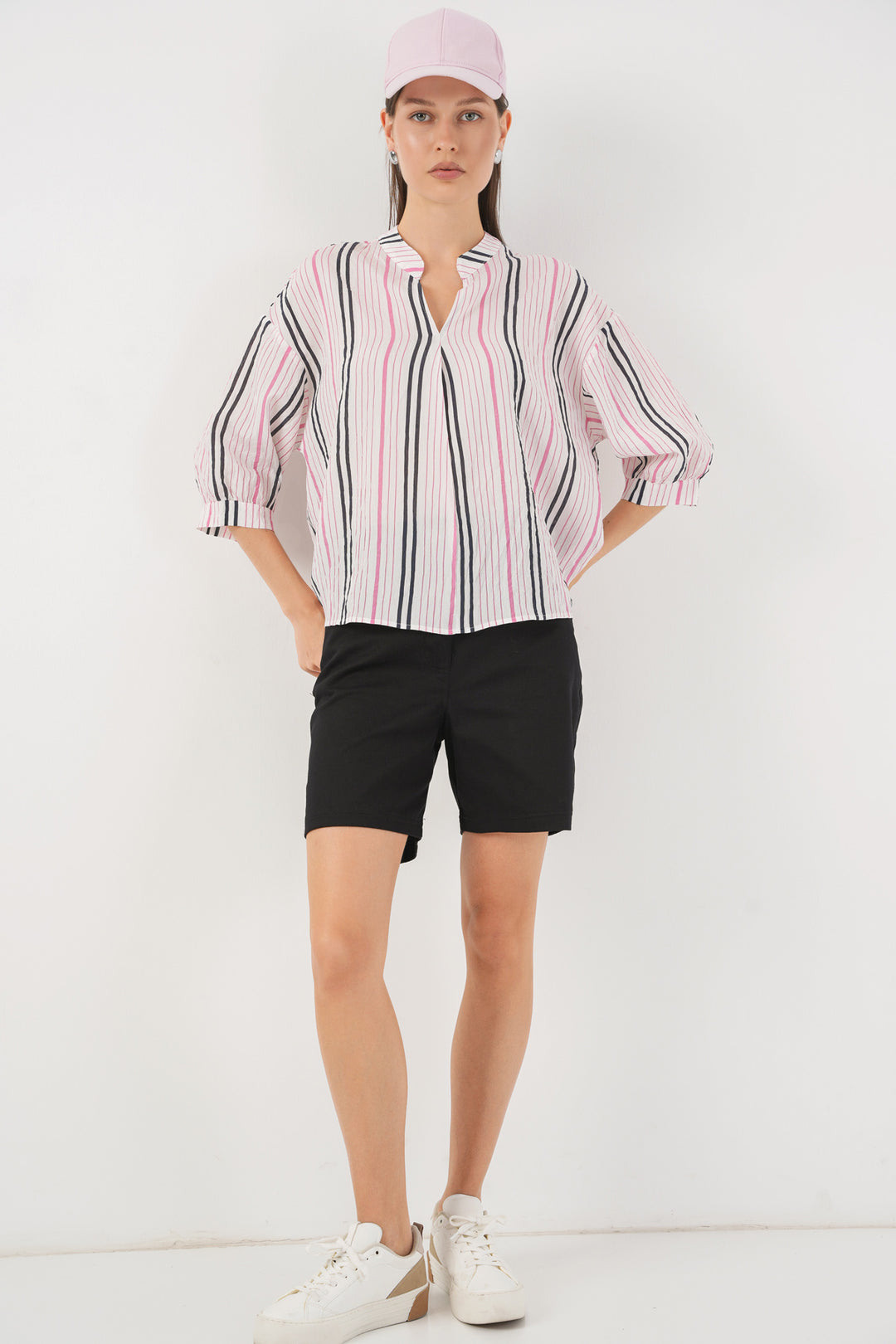 Bigdart Blouse oversize rayée pour femme 967 - Rose