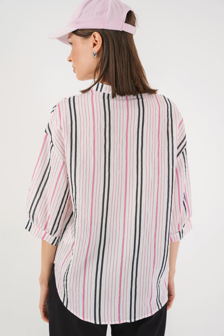 Bigdart Blouse oversize rayée pour femme 967 - Rose