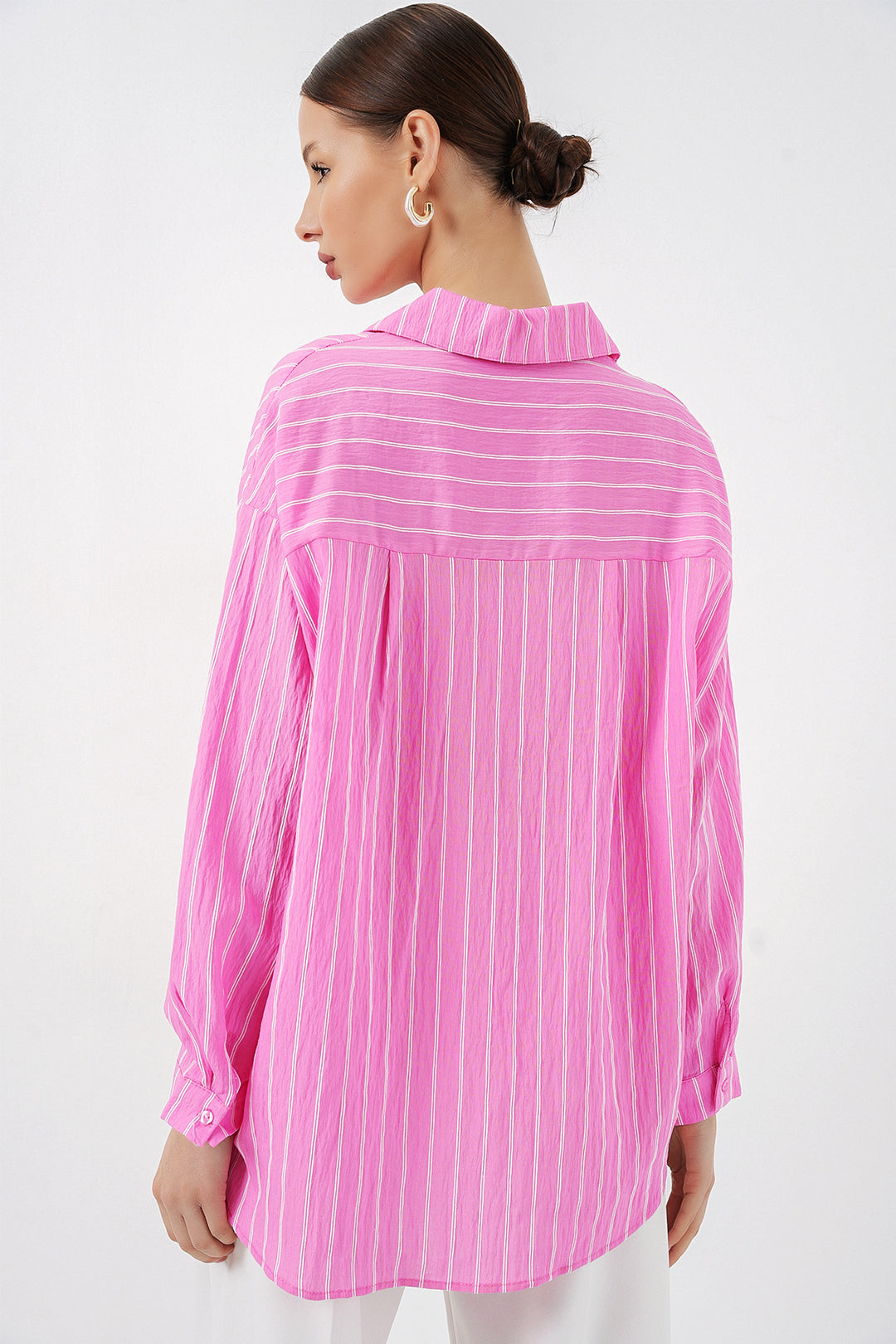 Bigdart Chemise Oversize Rayée pour Femme 20293 - Rose