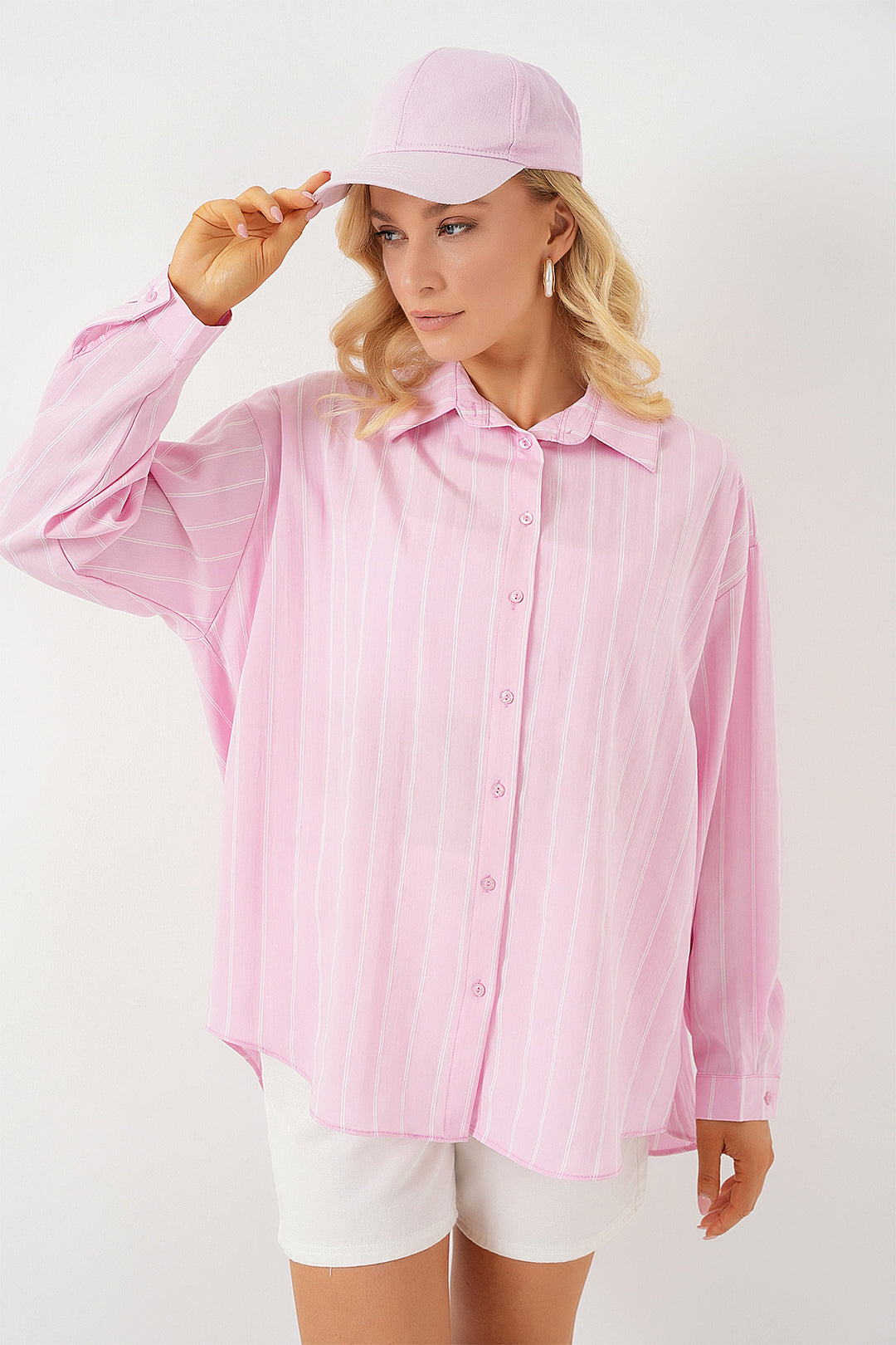 Bigdart Chemise oversize à rayures pour femme 20293 - Rose