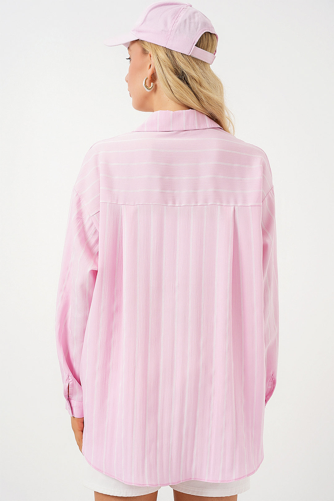 Bigdart Chemise oversize à rayures pour femme 20293 - Rose