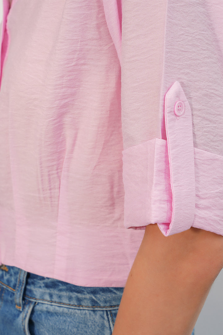 Bigdart Chemise courte oversize 20390 pour femme - Rose