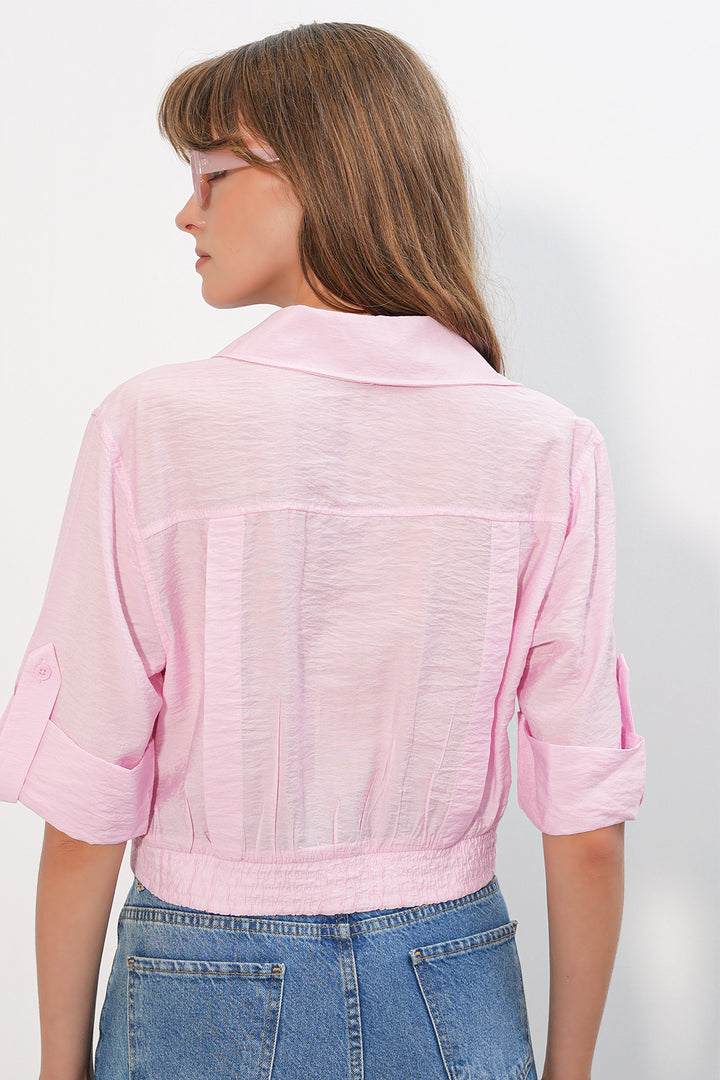 Bigdart Chemise courte oversize 20390 pour femme - Rose