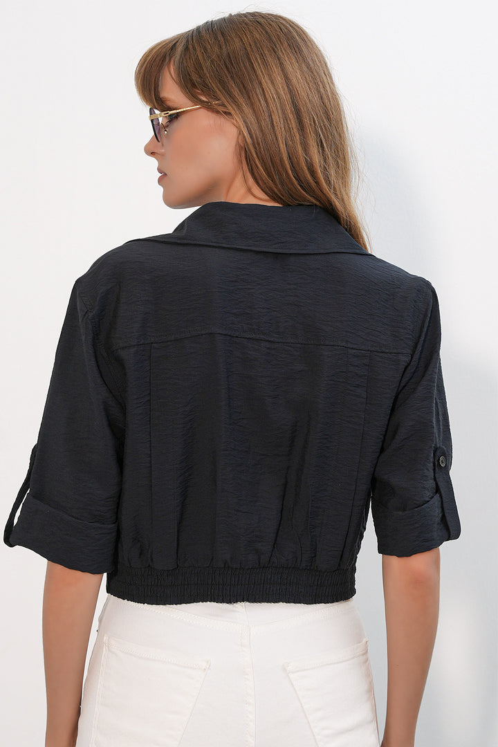 Bigdart Chemise courte oversize 20390 pour femme - Noir