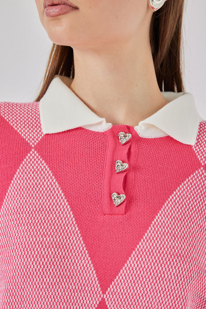 Bigdart Pull tricoté court pour femme 15936 - Rose clair