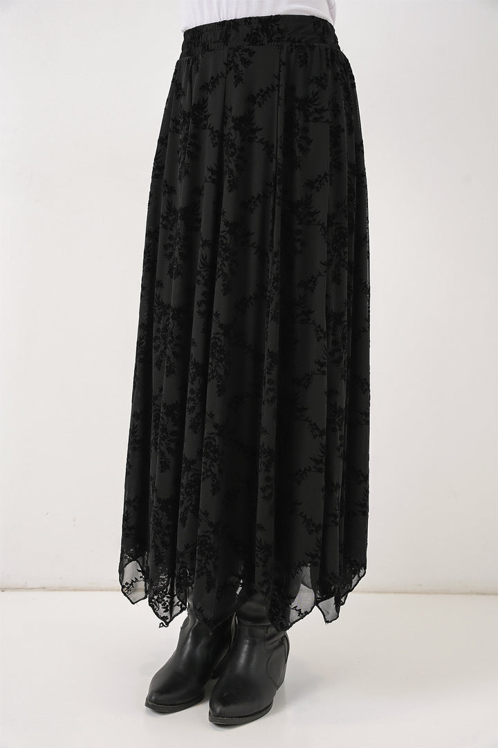 Bigdart Jupe doublée à motifs pour femme 8059 - Noir