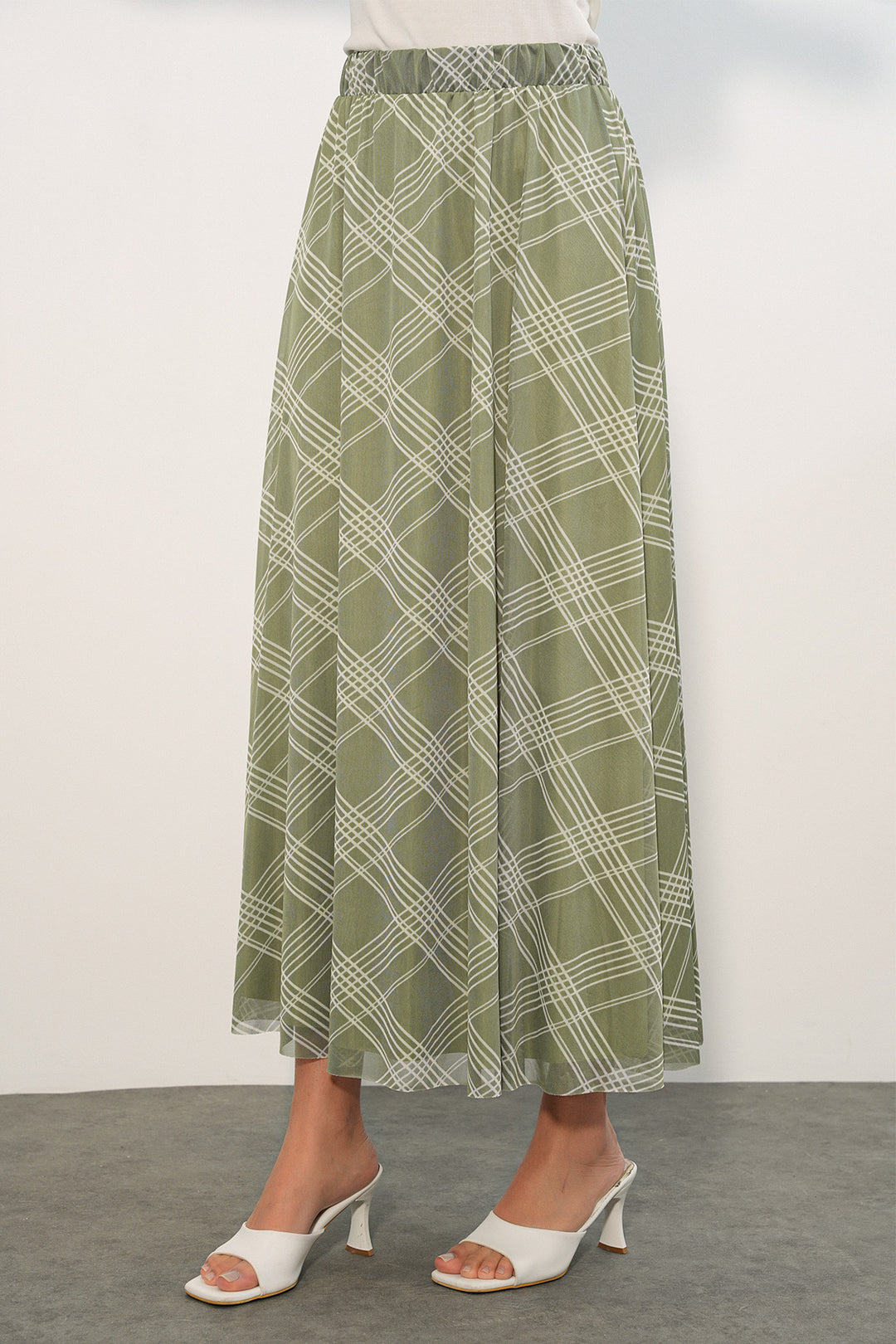 Bigdart Jupe doublée à motifs pour femme 8075 - Vert d'eau