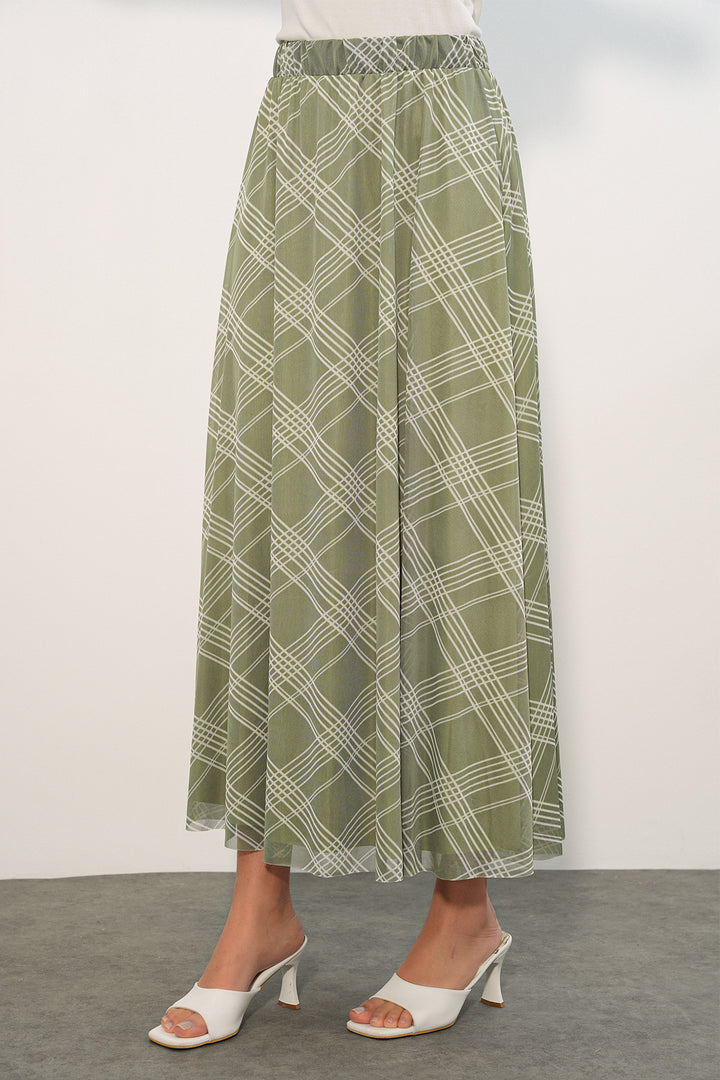 Bigdart Jupe doublée à motifs pour femme 8075 - Vert d'eau