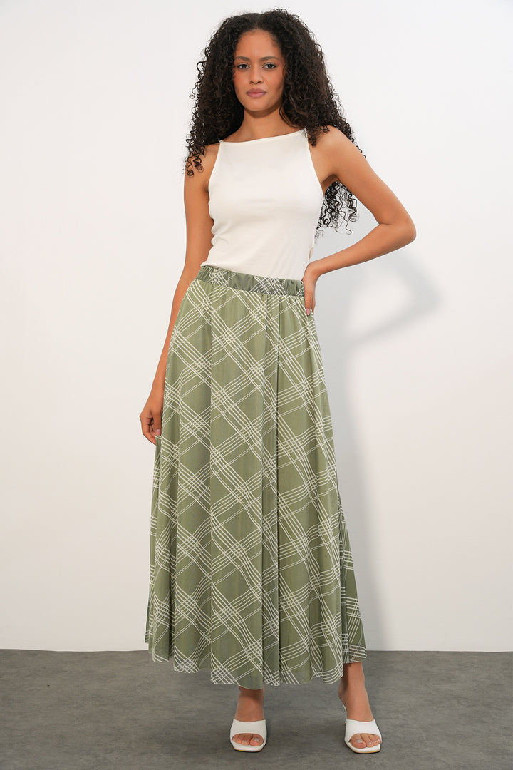 Bigdart Jupe doublée à motifs pour femme 8075 - Vert d'eau