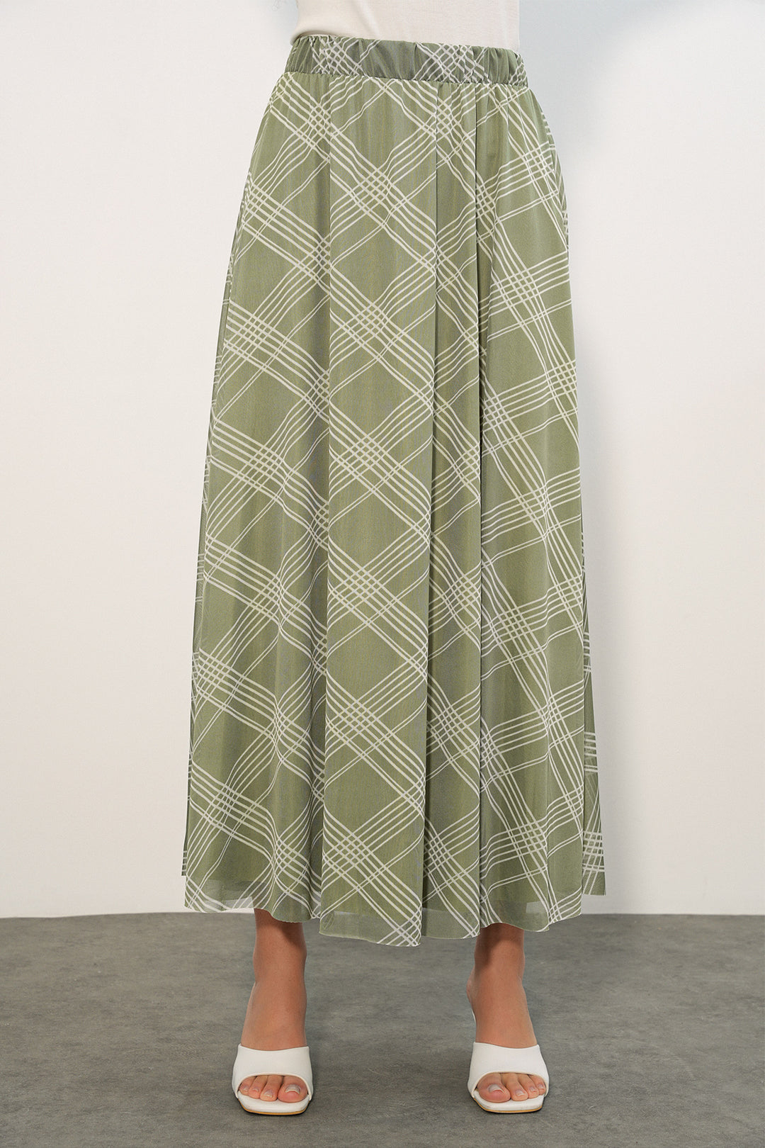 Bigdart Jupe doublée à motifs pour femme 8075 - Vert d'eau