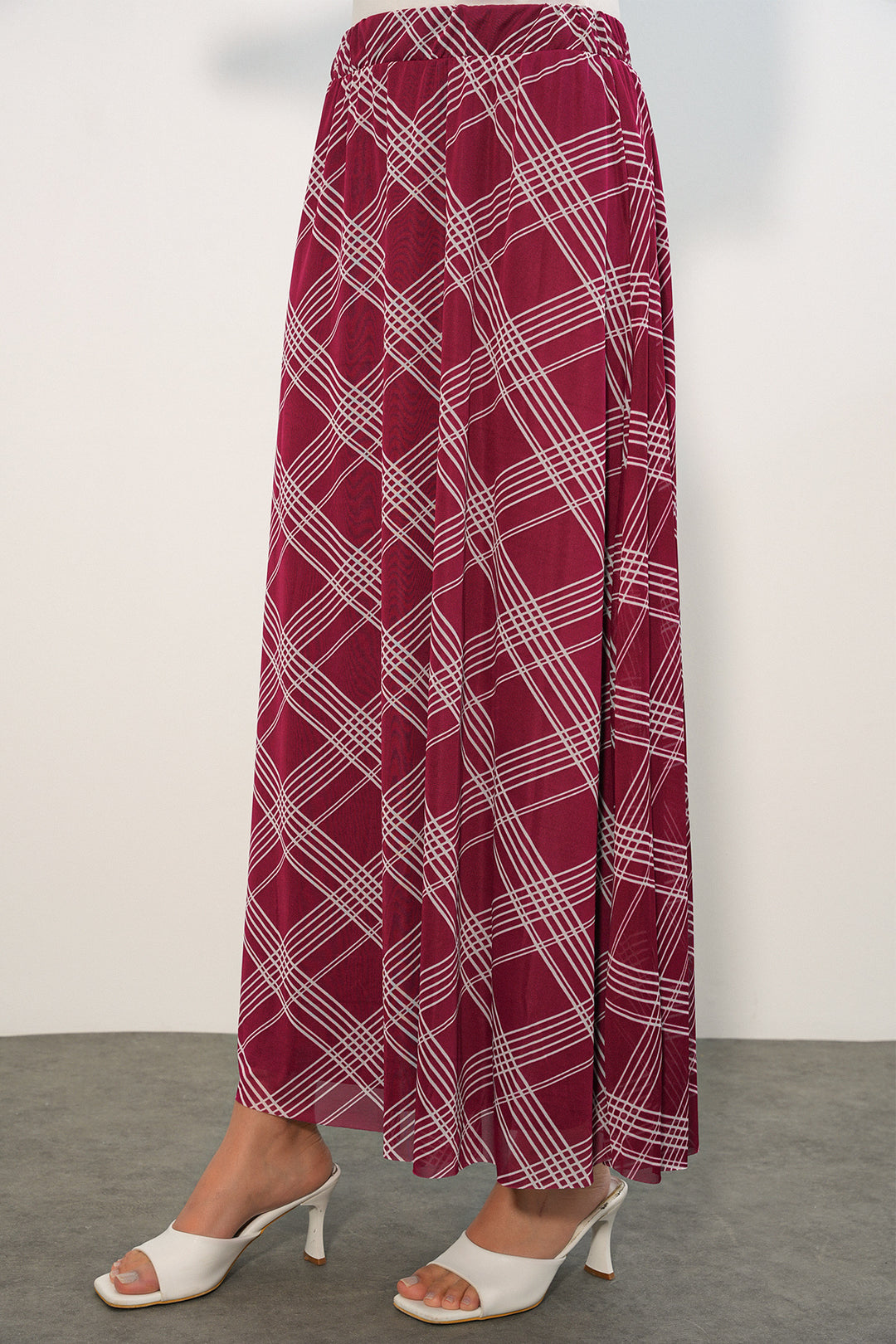Bigdart Jupe doublée à motifs pour femme 8075 - Bordeaux profond