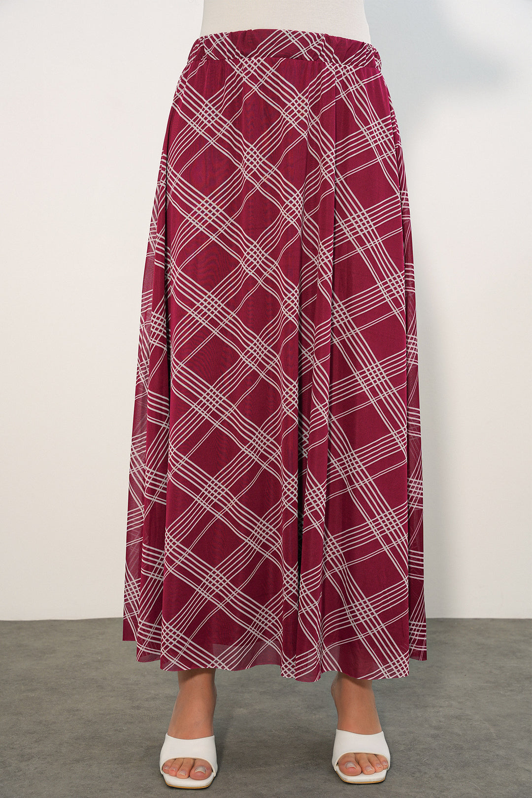 Bigdart Jupe doublée à motifs pour femme 8075 - Bordeaux profond