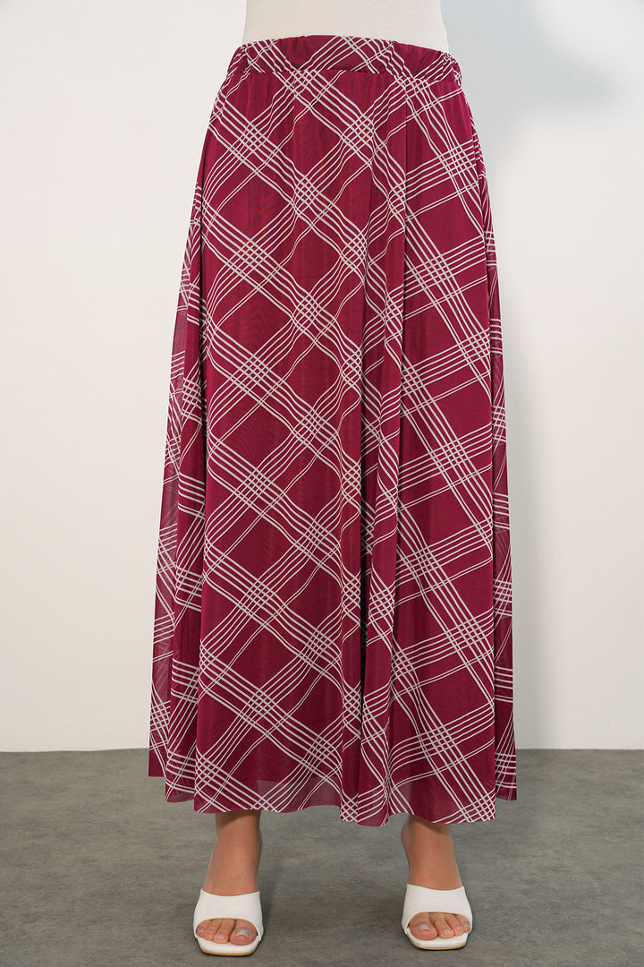 Bigdart Jupe doublée à motifs pour femme 8075 - Bordeaux profond