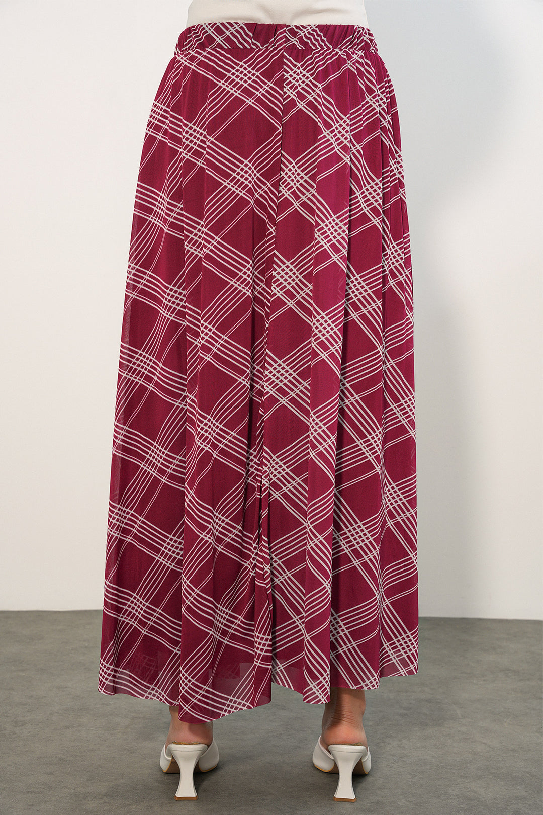 Bigdart Jupe doublée à motifs pour femme 8075 - Bordeaux profond