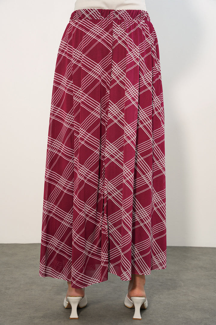 Bigdart Jupe doublée à motifs pour femme 8075 - Bordeaux profond