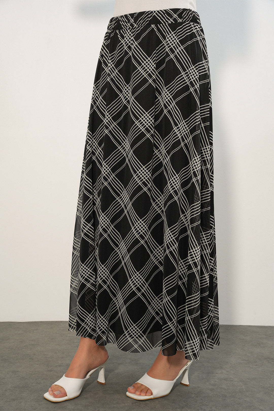 Bigdart Jupe doublée à motifs pour femme 8075 - Noir profond