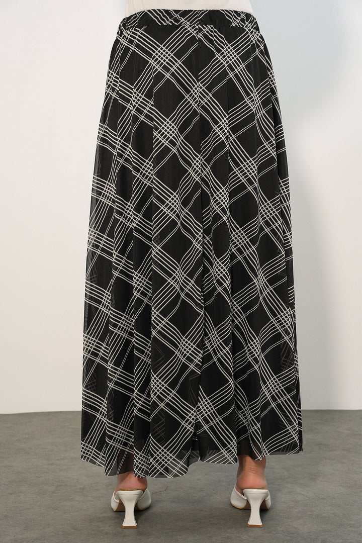 Bigdart Jupe doublée à motifs pour femme 8075 - Noir profond