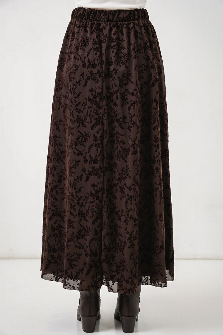 Bigdart Jupe Femme à Motifs Doublée 8075 - Marron