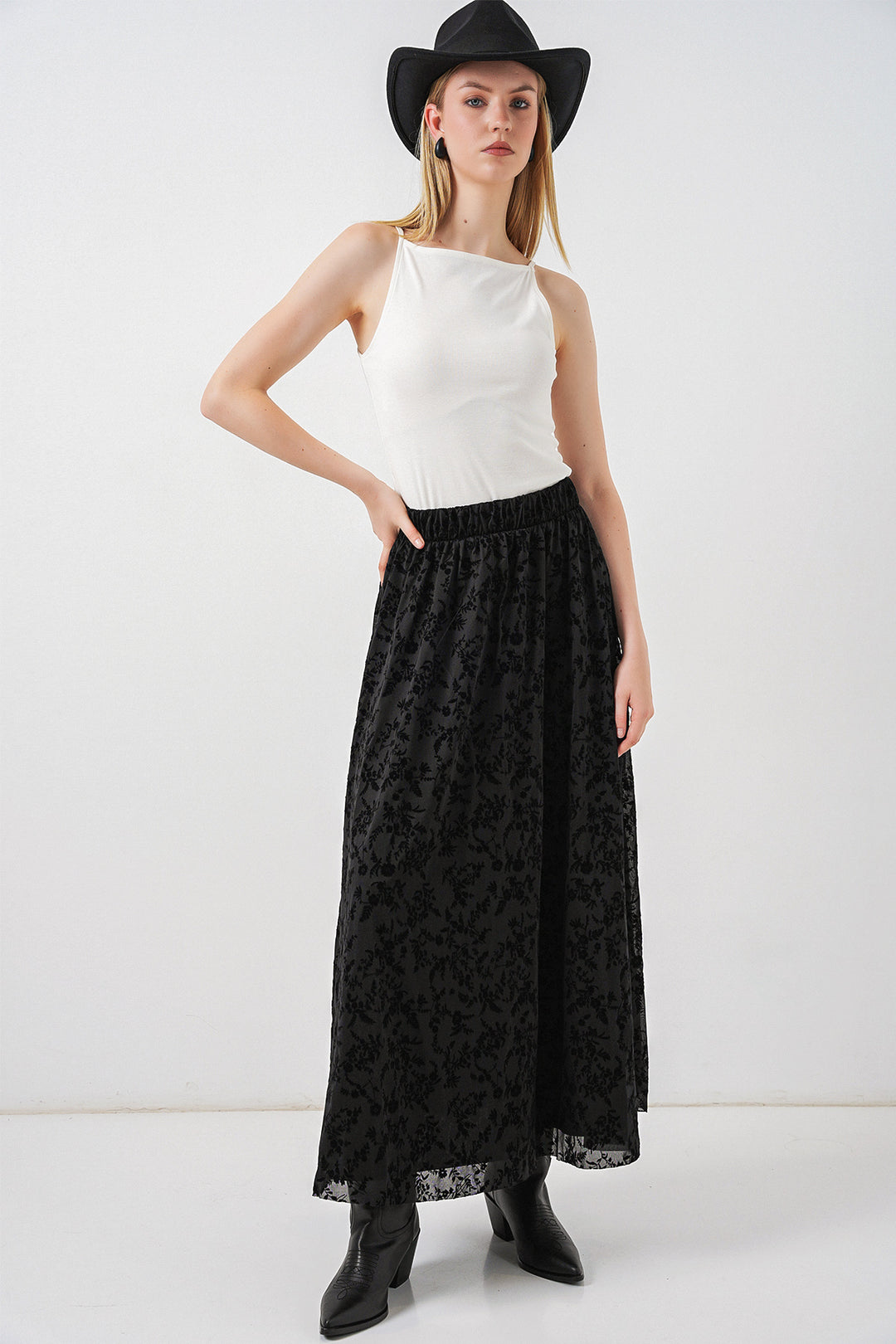 Bigdart Jupe Femme à Motifs Doublée 8075 - Noir