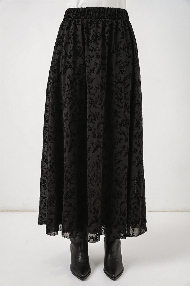 Bigdart Jupe Femme à Motifs Doublée 8075 - Noir