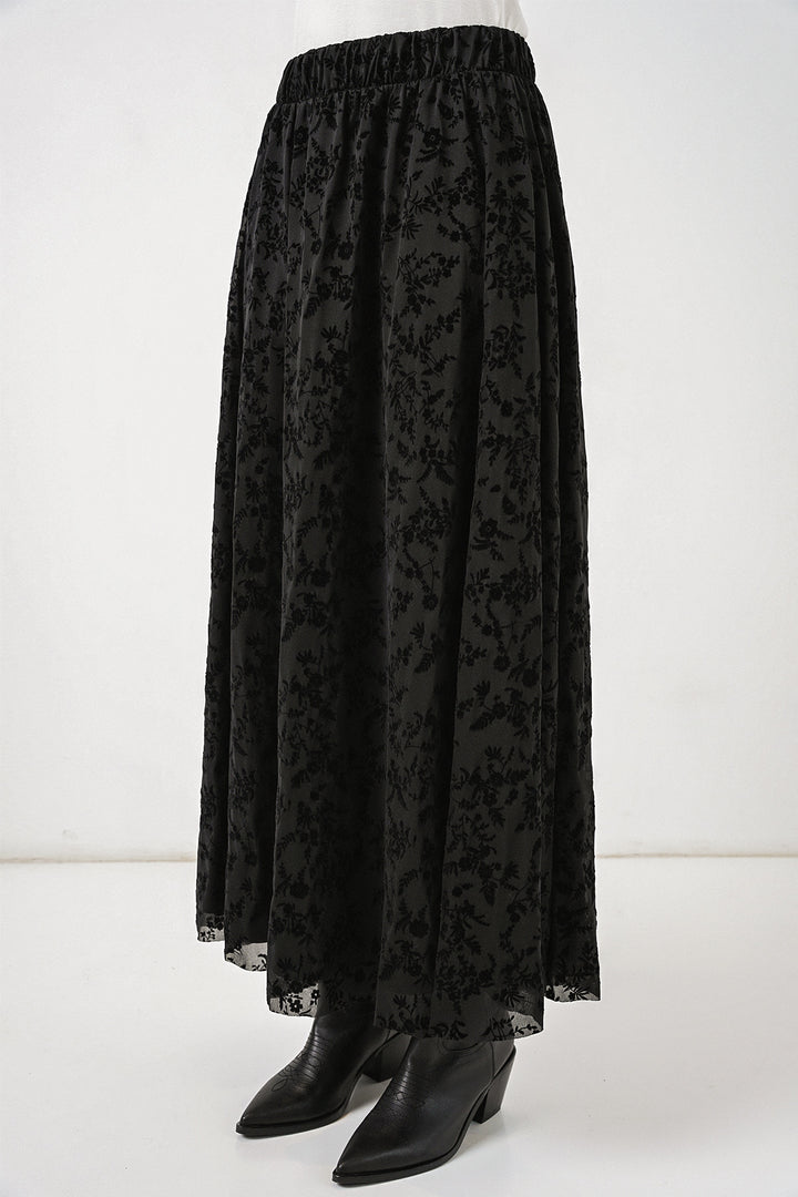 Bigdart Jupe Femme à Motifs Doublée 8075 - Noir