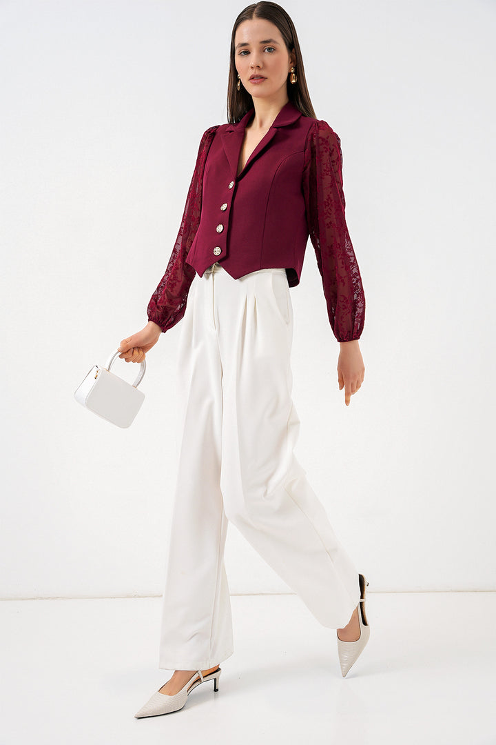 Bigdart Veste courte à motifs femme 0751 - Bordeaux
