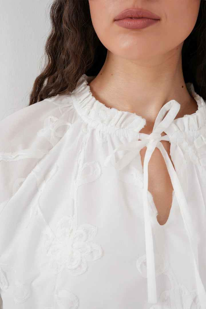 Bigdart Robe courte à motifs pour femme 2528 - Blanc