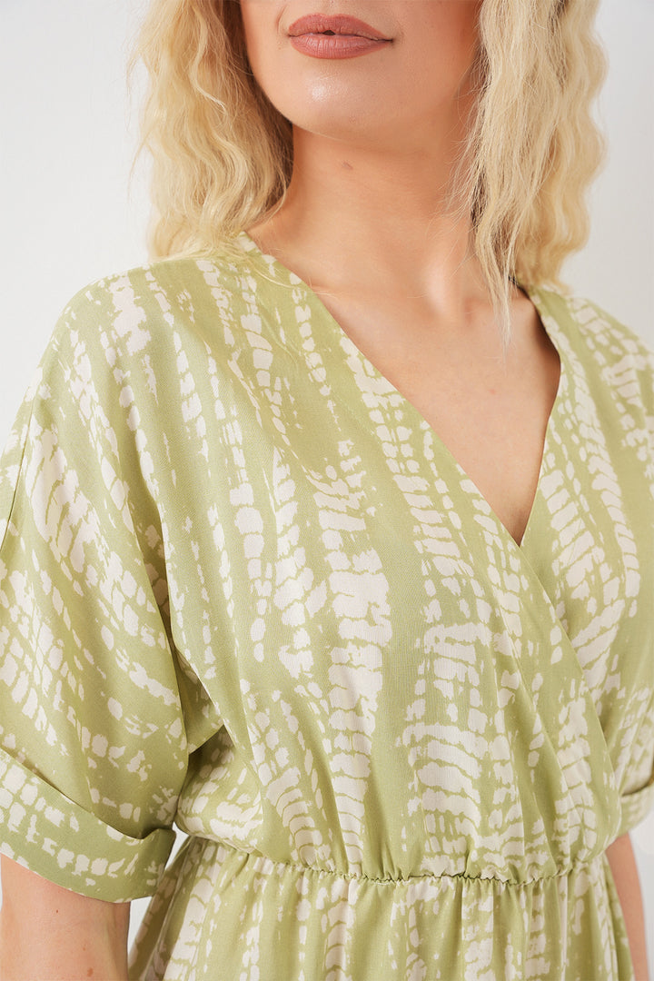Bigdart Robe à manches courtes à motifs pour femme 2569 - e.Vert