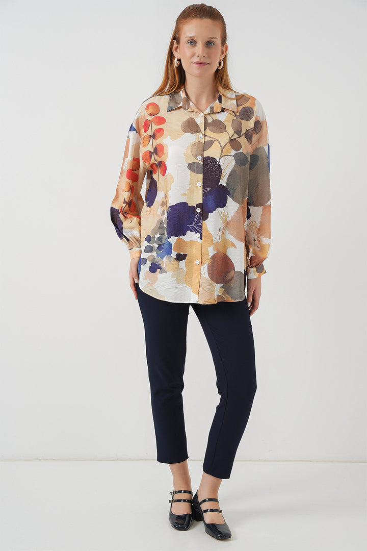 Bigdart Tunique chemisier oversize modélisée pour femme 5971 - Bleu marine