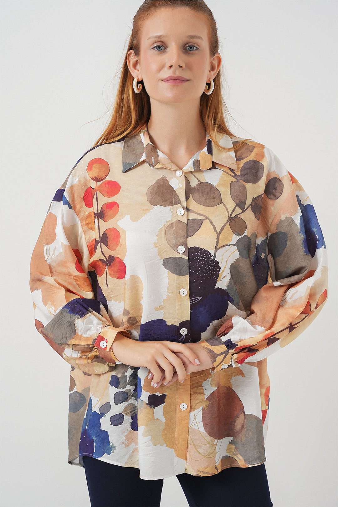 Bigdart Tunique chemisier oversize modélisée pour femme 5971 - Bleu marine