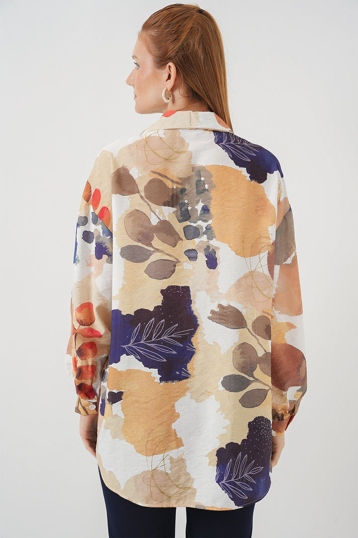 Bigdart Tunique chemisier oversize modélisée pour femme 5971 - Bleu marine