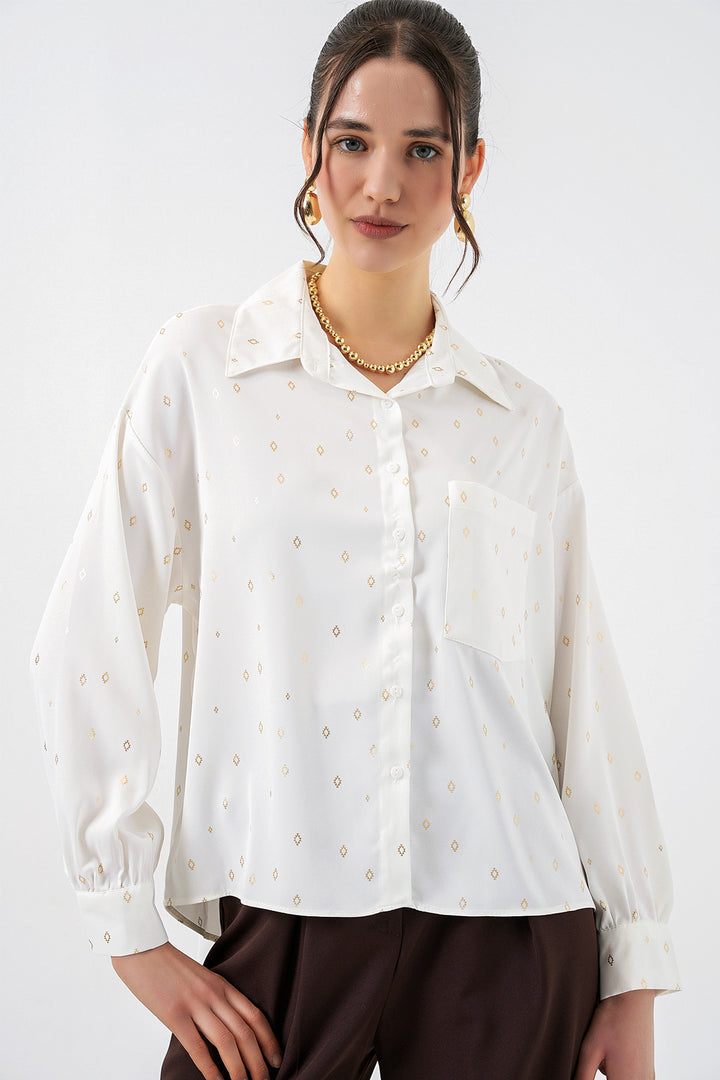 Bigdart Chemisier oversize à motifs femme 20361 - Jaune doré