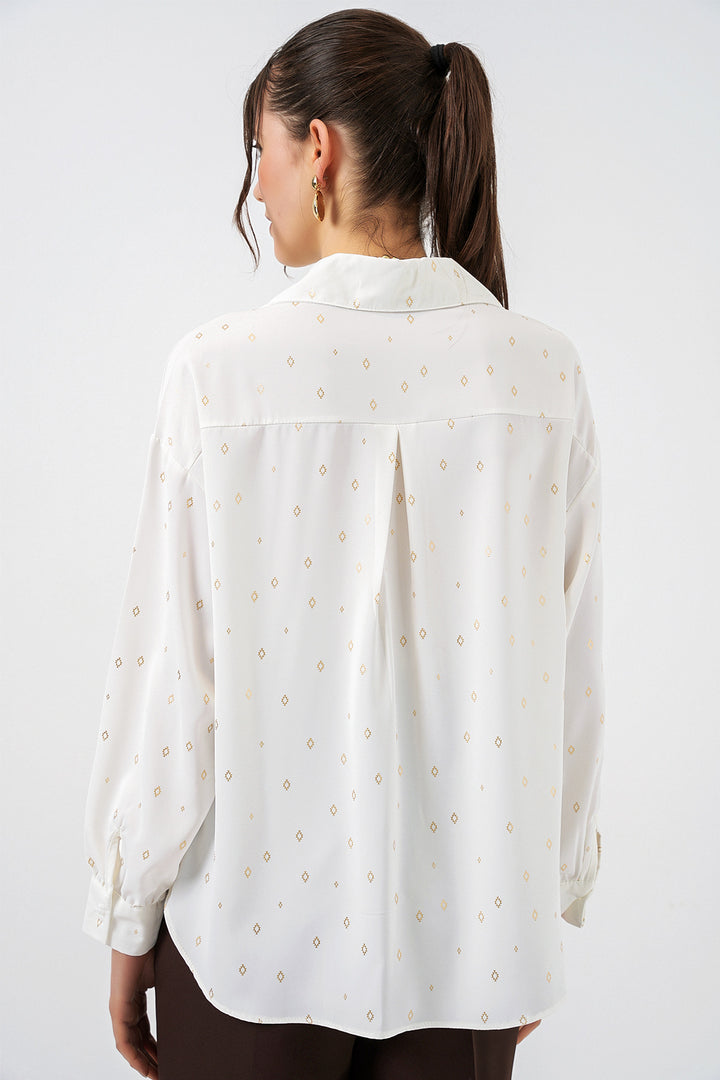 Bigdart Chemisier oversize à motifs femme 20361 - Jaune doré