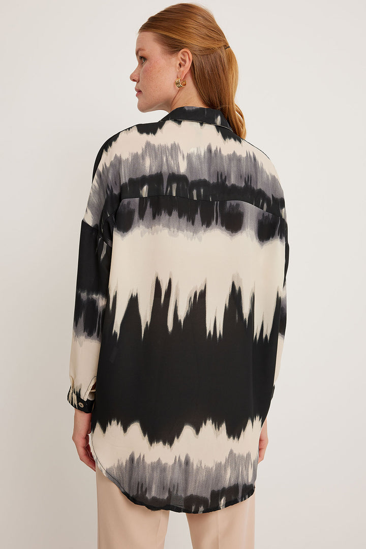 Bigdart Chemise oversize à motifs orange et noir pour femme 5923