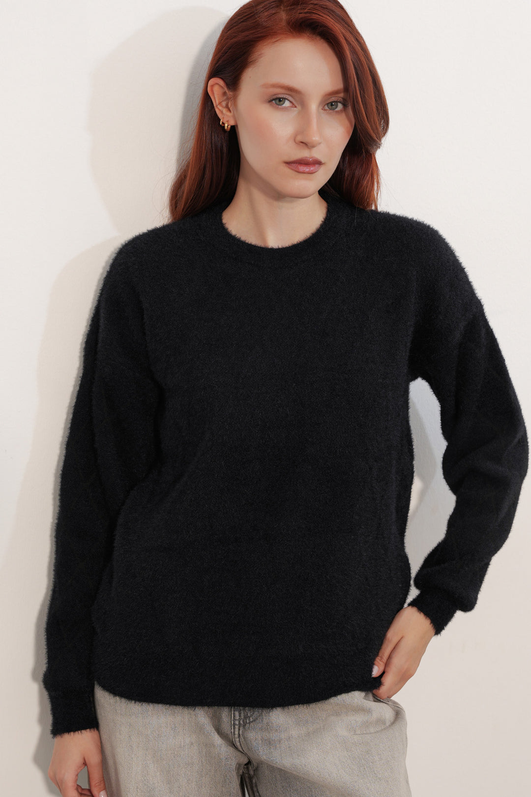 Bigdart Pull oversize à motifs 15970 - Noir